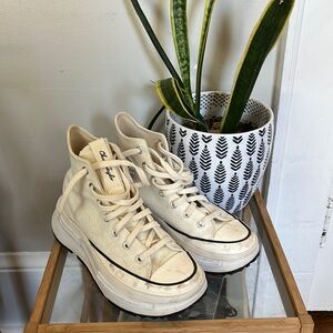 Platform White Converse Sz 7